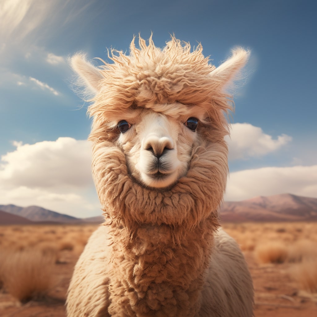 primo piano di un alpaca 