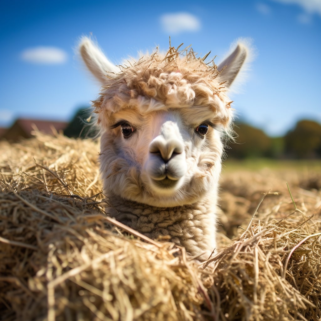 alpaca mangia fieno